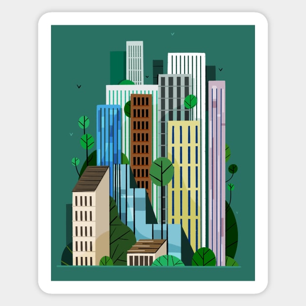 Cityscape Sticker by jamesboast